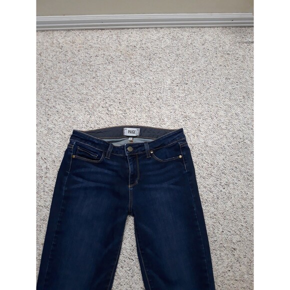 29x24 PAIGE Skyline Skinny Dark Wash Stretch - Picture 3 of 6